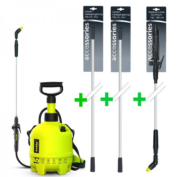 B005: P12H Drucksprüher + T300 Sprühlanze + 2x T100 Verlängerung